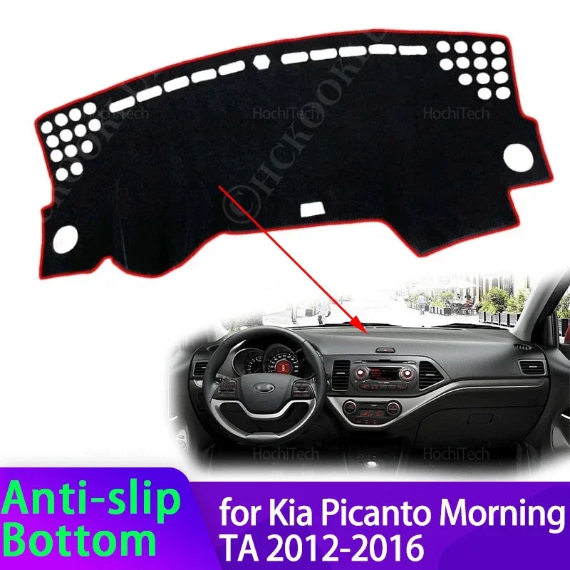 For Kia Picanto Morning TA 2012 2013 2014 2015 2016 High Quality Dashboard Mat Dashmat Cover Pad - Automotive LED Light