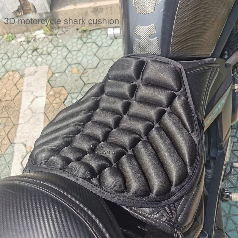 Universal Motorcycle Seat Cover 3D Comfort Gel Cushion Seat Motorbike Air Pad Cover Shock Absorp - Automotive LED Light