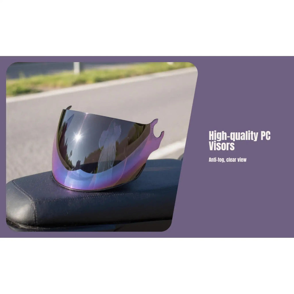 Full Face Flip Up Visor Lens PC Bubble Windscreen Replacement Helmet Accessories for OF - Automotive LED Light
