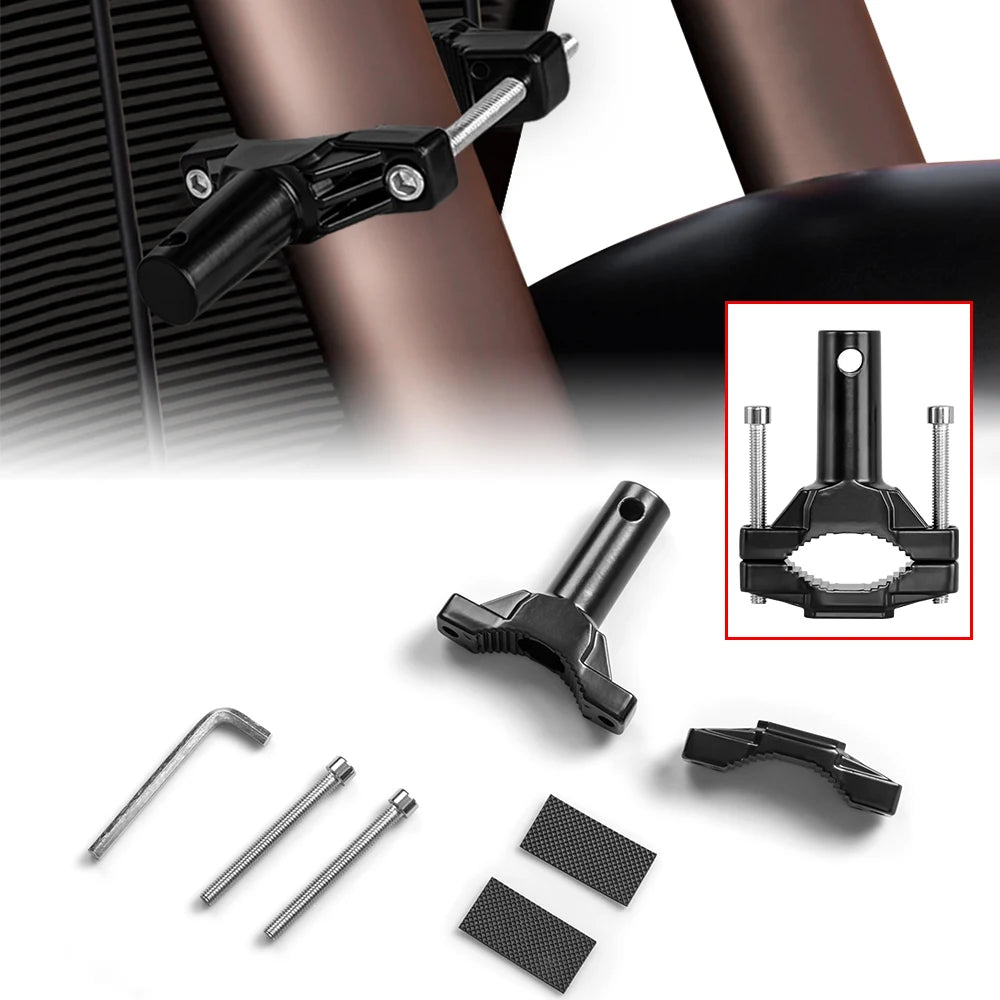 Universal Alloy Motorcycle Auxiliary Light Bracket Bumper Spotlight Clamp Holder Headlight Stand - LED Motorcycle Light