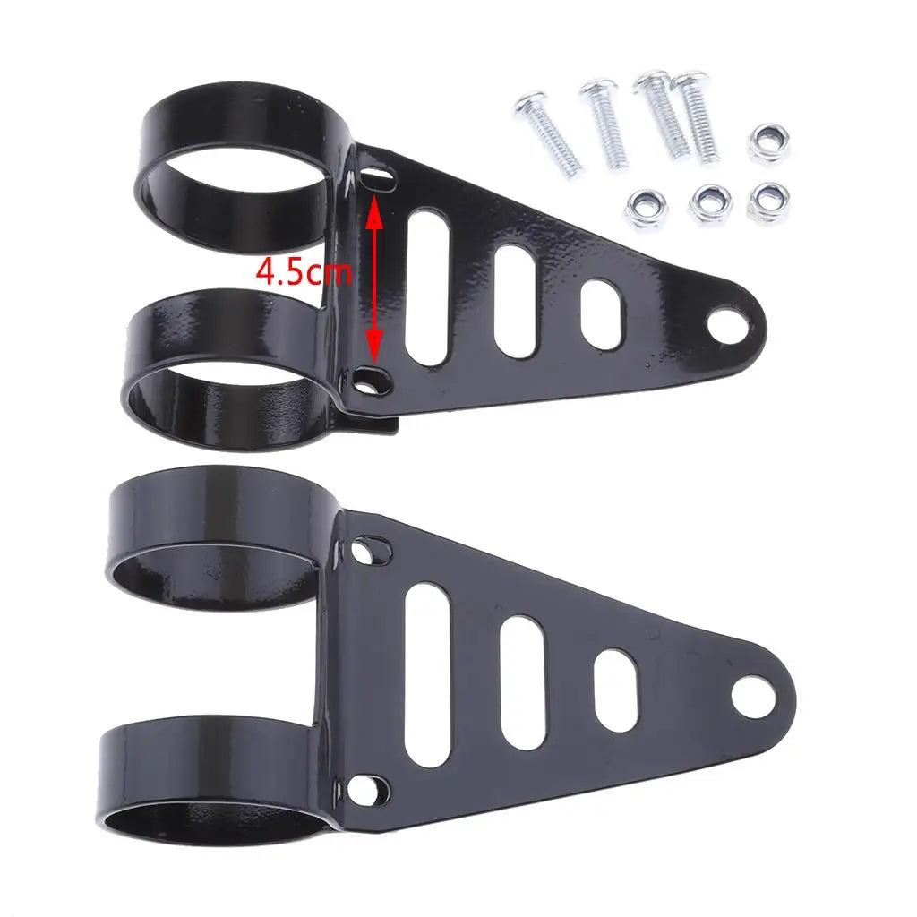 Motorcycle Headlamp Bracket Metal Fork Mount Headlight Holder Plate Easy Install for Custom Bike - LED Motorcycle Light
