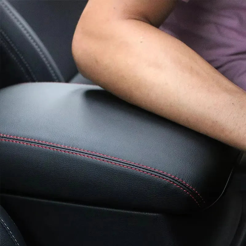 For Kia Sportage 4 QL 2016 2017 2018 2019 2020 2021 PU Leather Car Armrests Storage Box Protect  - Automotive LED Light