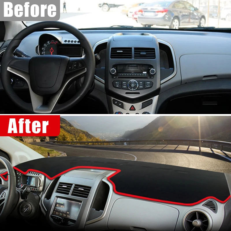 For Chevrolet Sonic Aveo 2010 2011 2012 2013 2014 2015 2016 Car Dashboard Mat Sun Shade Instrume - Automotive LED Light