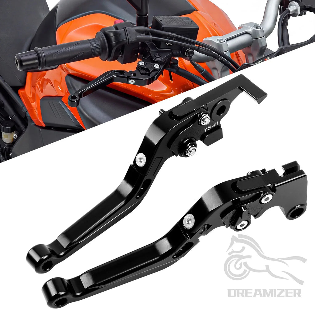 Motorcycle CNC Adjustable Folding Extendable Brake Clutch Levers Handle For Yamaha MT-07 FZ-07 2 - Automotive LED Light