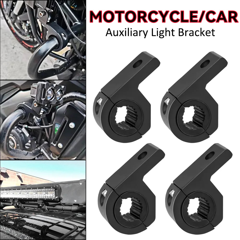 Bull Bar Mount Bracket Fog Driving Light Spotlight Universal Clamp Bracket Work Light Holder for - LED Motorcycle Light