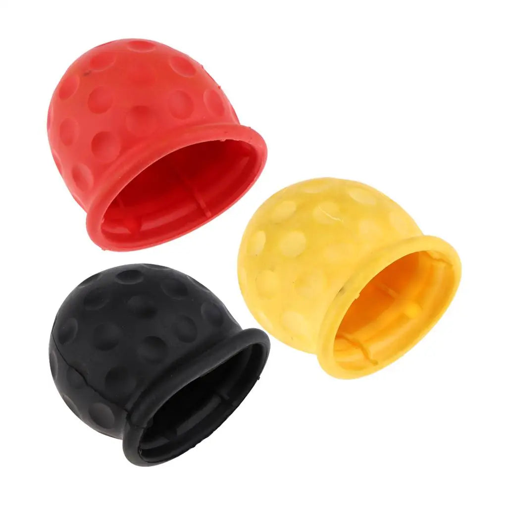 Trailer Tow Ball Cover 50mm Soft PVC Push on Hitch Ball Cap Dirt Guard Towbar Cover for Car and  - Automotive LED Light