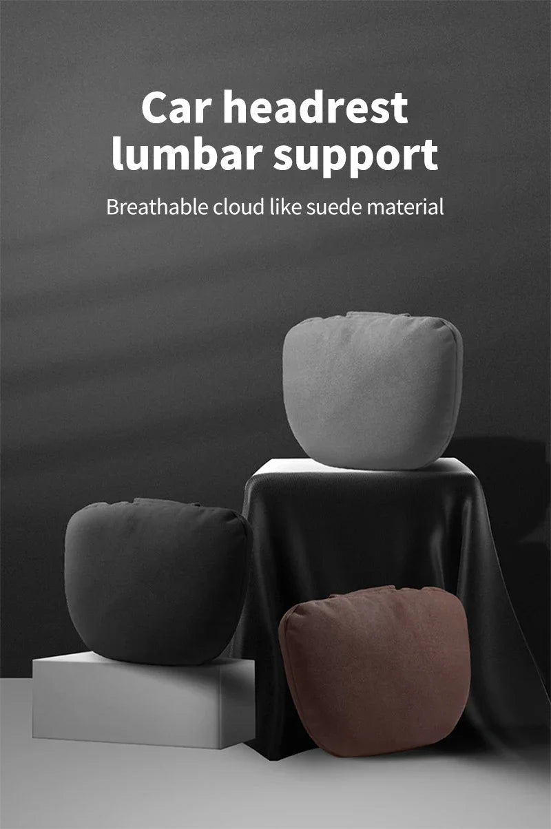 Car Neck Pillow Car Seat Headrest Automatic Memory Cotton Protective Pad Suitable for Head Suppo - Automotive LED Light
