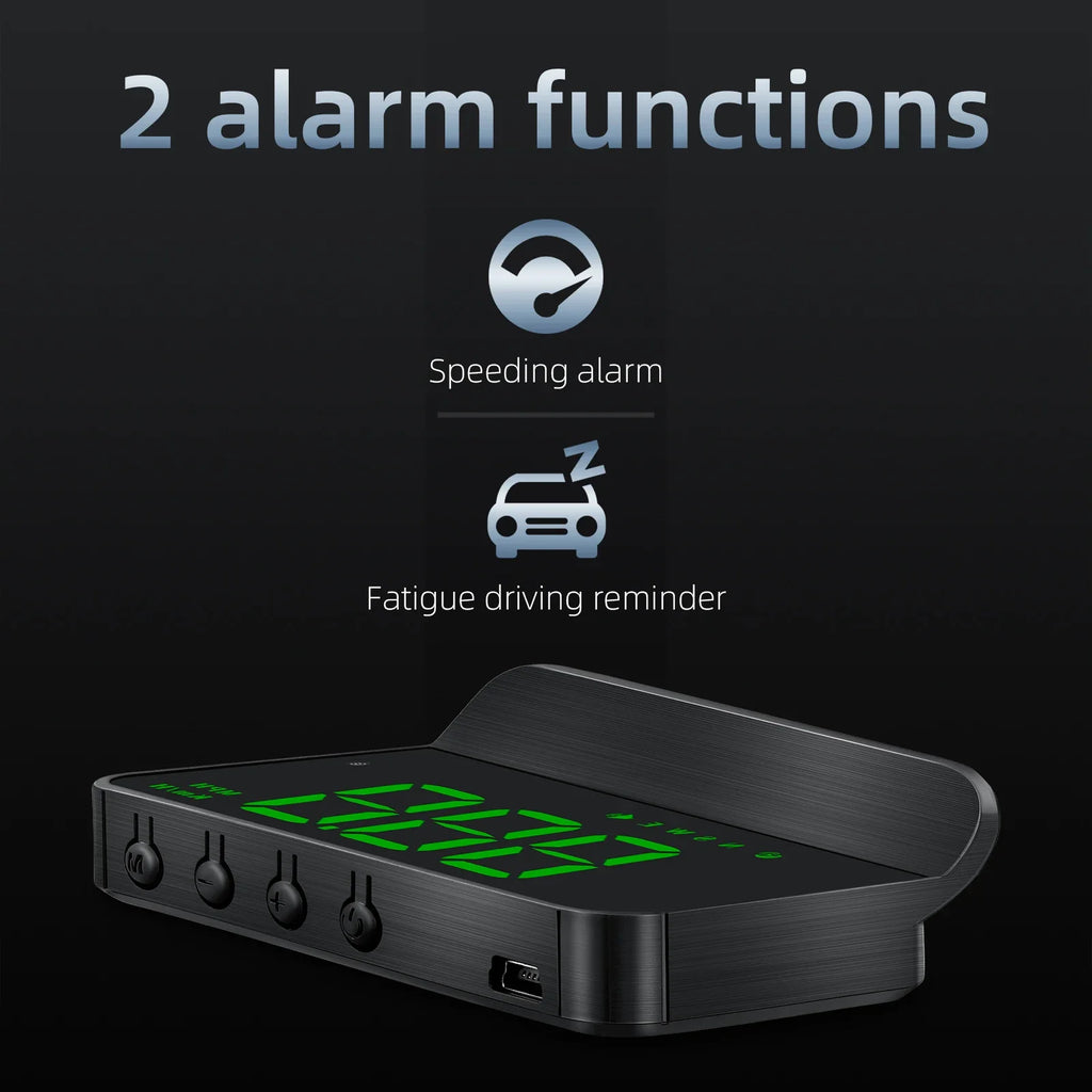 M1 HUD GPS Car Head Up Display on-board Computer Windshield Projector Digital Speedometer KMH MP - Automotive LED Light