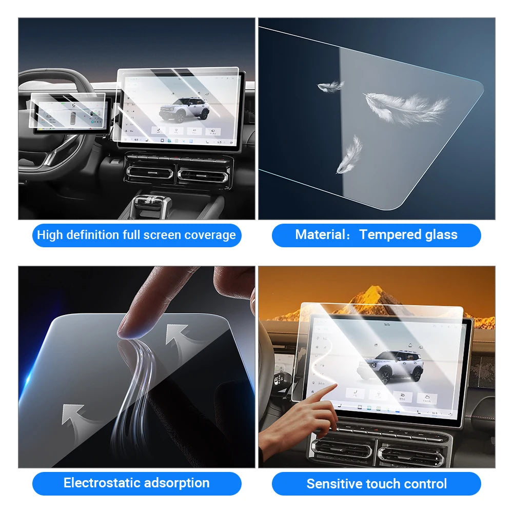 For Jetour T1 2025 2026 Car Tempered Glass Protector Film Navigation Dashboard Display Screen Fi - Automotive LED Light