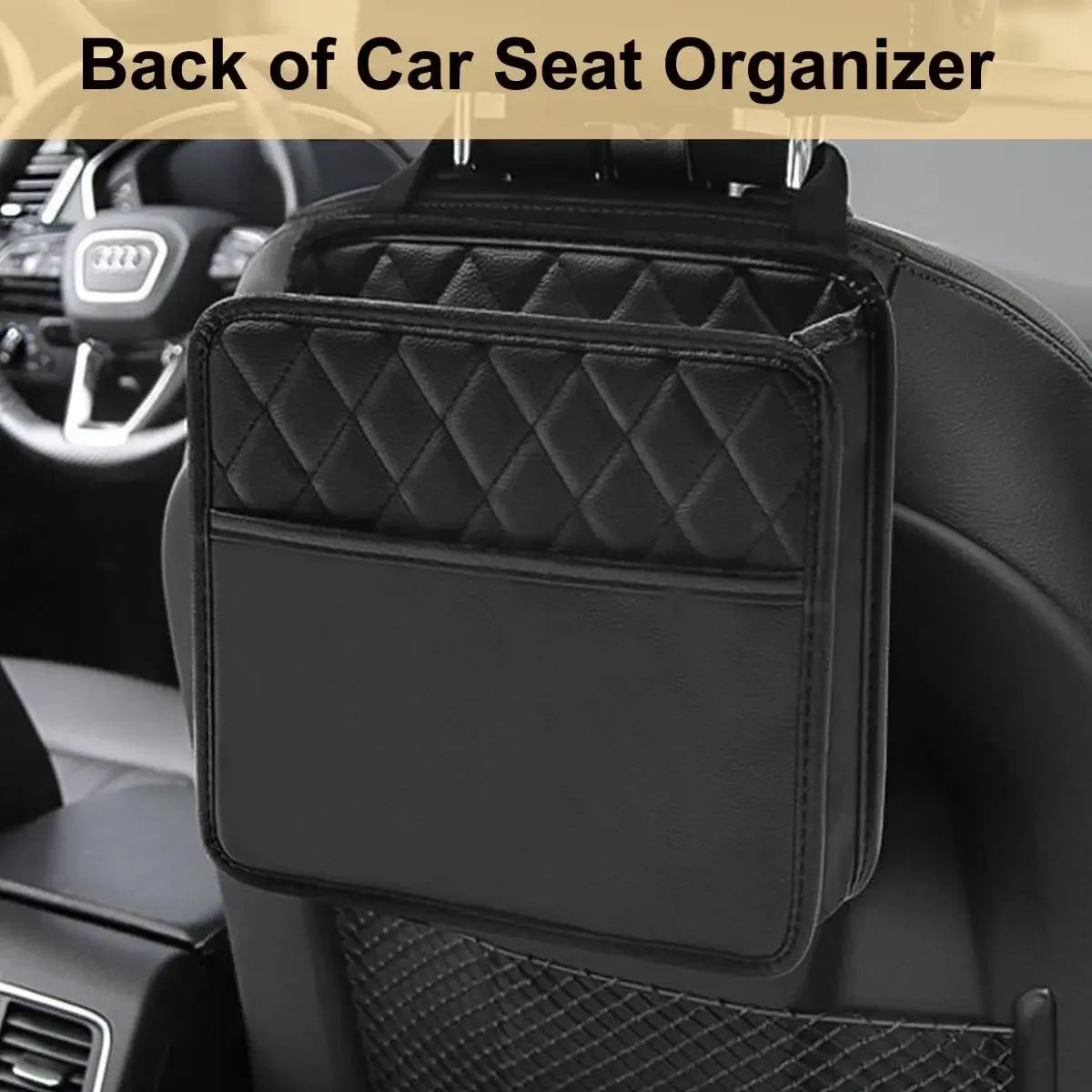 Car Organizer Multi-functional Car Seat Storage Bag Waterproof Hanging Car Seat Organizer Garbag - Automotive LED Light