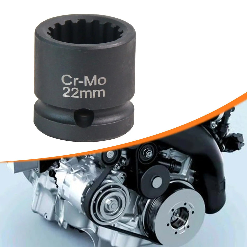 Camshaft Sleeve Socket 1/2" Drive, Portable, Sturdy, Compact, 22mm 16 Points Eng for BMW B58 B48 B38 - Automotive LED Li