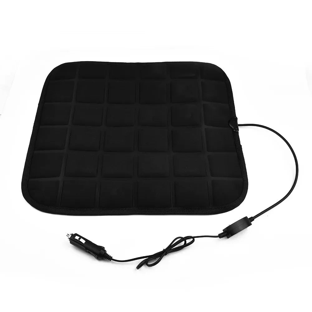Car Seat Heated Cover 12V Electric Heating Pads Front Seat Cushion Adjustable Temperature Univer - Automotive LED Light