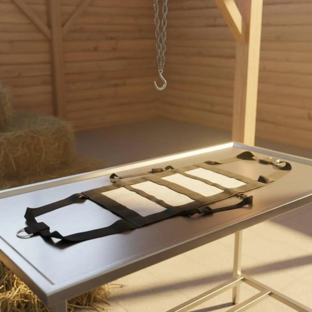 Livestock Weighing Sling Adjustable Fit Mesh Animal Harness for Baby Sheep Calf Piglet Farm Care - Automotive LED Light