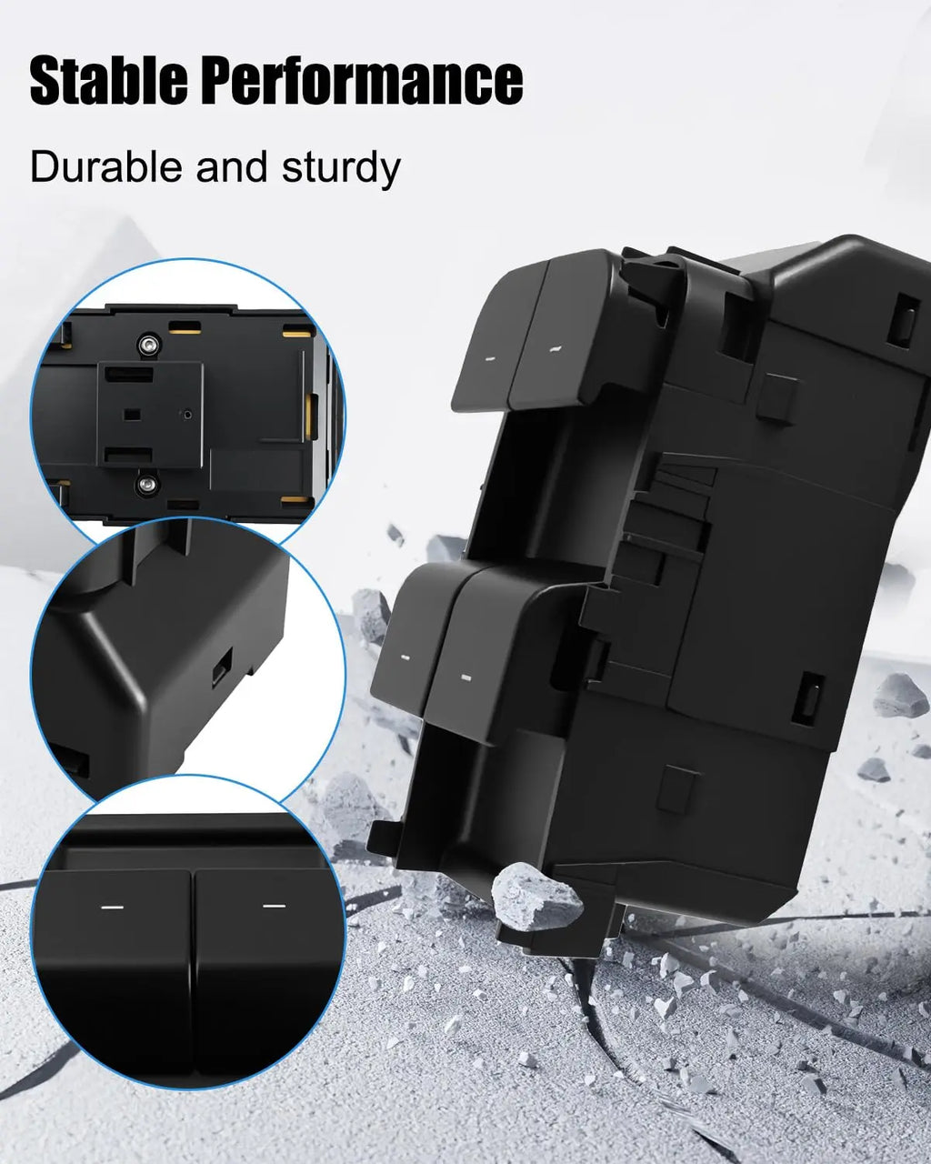 For Tesla Model 3 2020-2024 Model Y 2021-2024 Master Power Window Switch MatteBl for Tesla Model 3 Model Y 2020-2024 - A