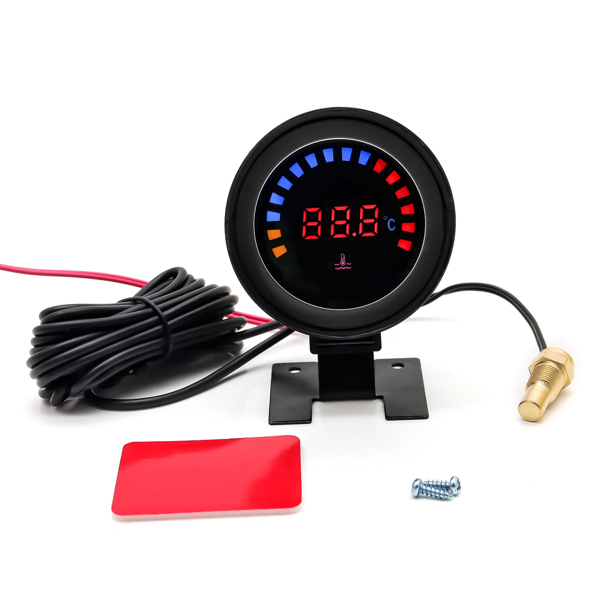 52mm Auto Water Temperature Meter Universal LCD Digital Thermometer Indicator with Water Temp Se - Automotive LED Light