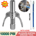 Mini Grease Gun Coupler 10000PSI Manual Grease Pump Head Syringe Lubrication Nozzle Oil Pump Fil - Automotive LED Light