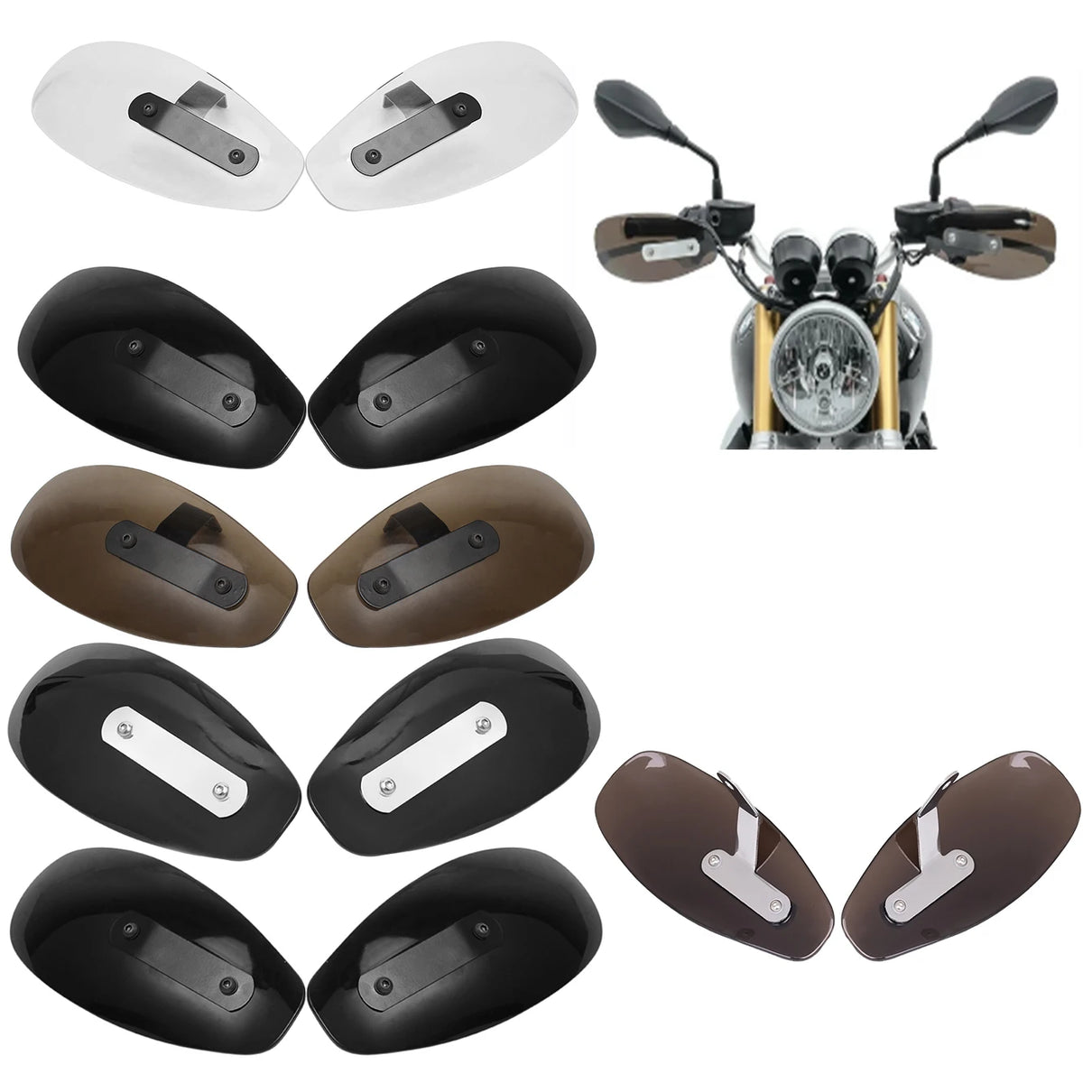 Motorcycle Plastic Hand Guard Cold Wind Deflector Shield Hand Protector Shield Falling Protectio - Automotive LED Light