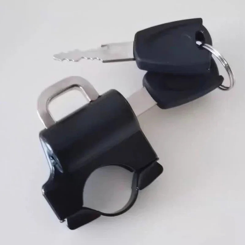 Helmet Lock for Motorcycle Scooter Atv Bicycle Universal Security Anti-theft Handlebar Lock 20mm - Automotive LED Light