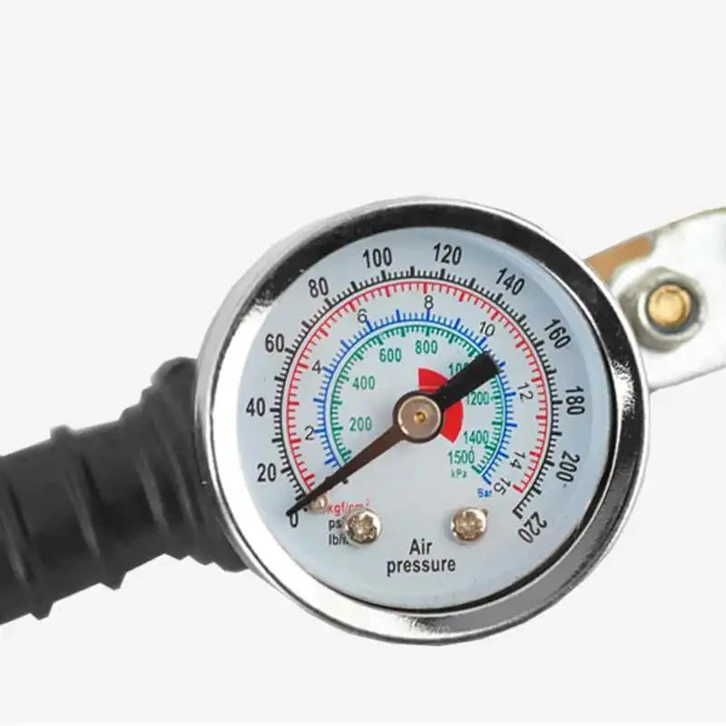 220PSI Air Tyre Pressure Inflator Gauge Valved Compressor Car Van Bike Tire Inflador neumatico c - Automotive LED Light