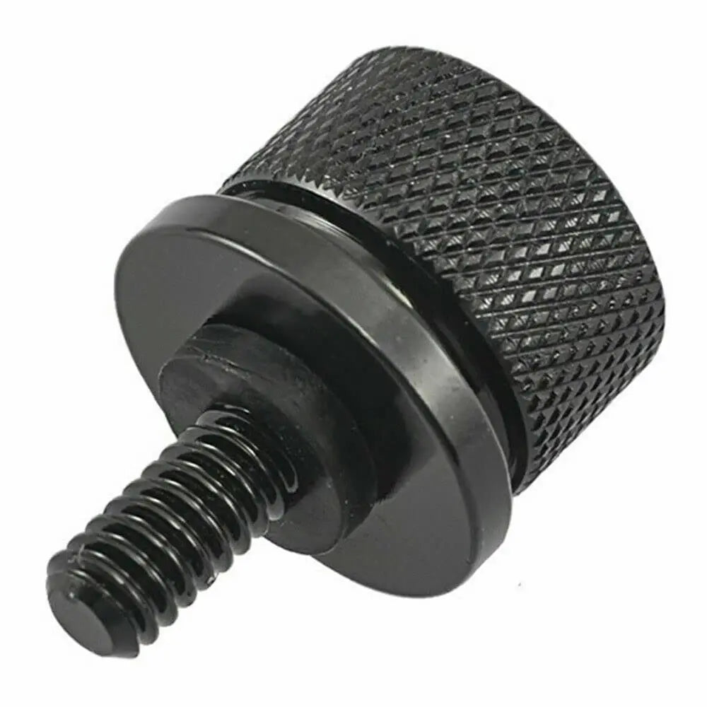 Motorcycle Black Rear Fender Seat Bolt 1/4"-20 Thread Quick Mount Knurled Tab Sc for Seat 1996-2024 - Automotive LED Lig