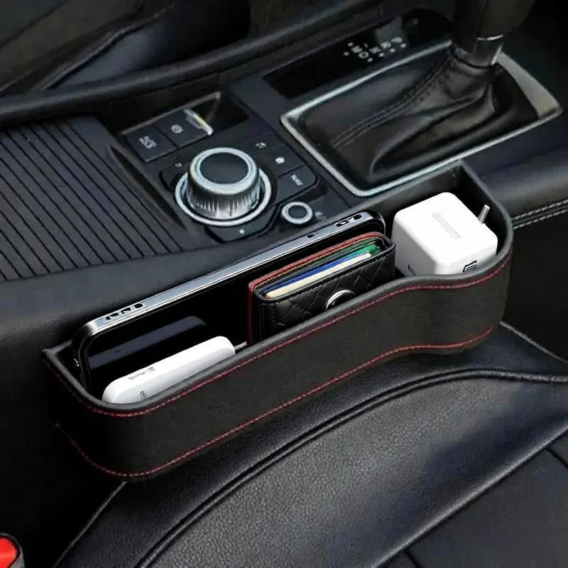 Universal Car Seat Organizer Card Phone Key Holder Pocket Car Seat Crevice Storage Box Seat Gap  - Automotive LED Light