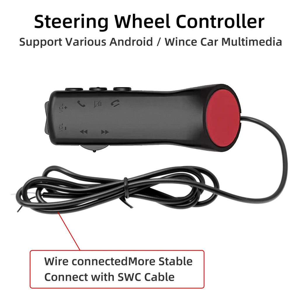 AD 7 Keys Button Car Steering Wheel Buttons Multi-functional Remote Controller for Car Audio GPS - Automotive LED Light