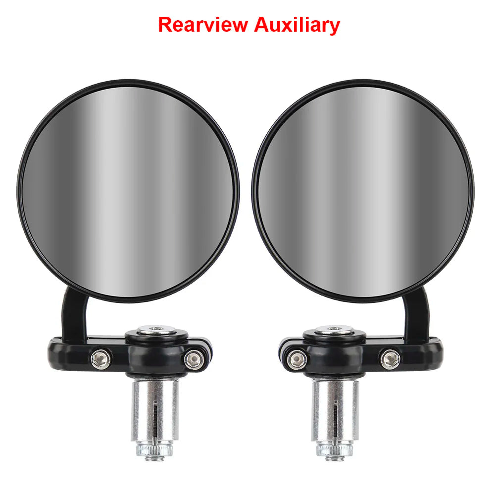 Fits For 22mm Handle Bar End Mounting Motorcycle Mirrors Auxiliary Rearview Side Mirror Motorcyc - Automotive LED Light