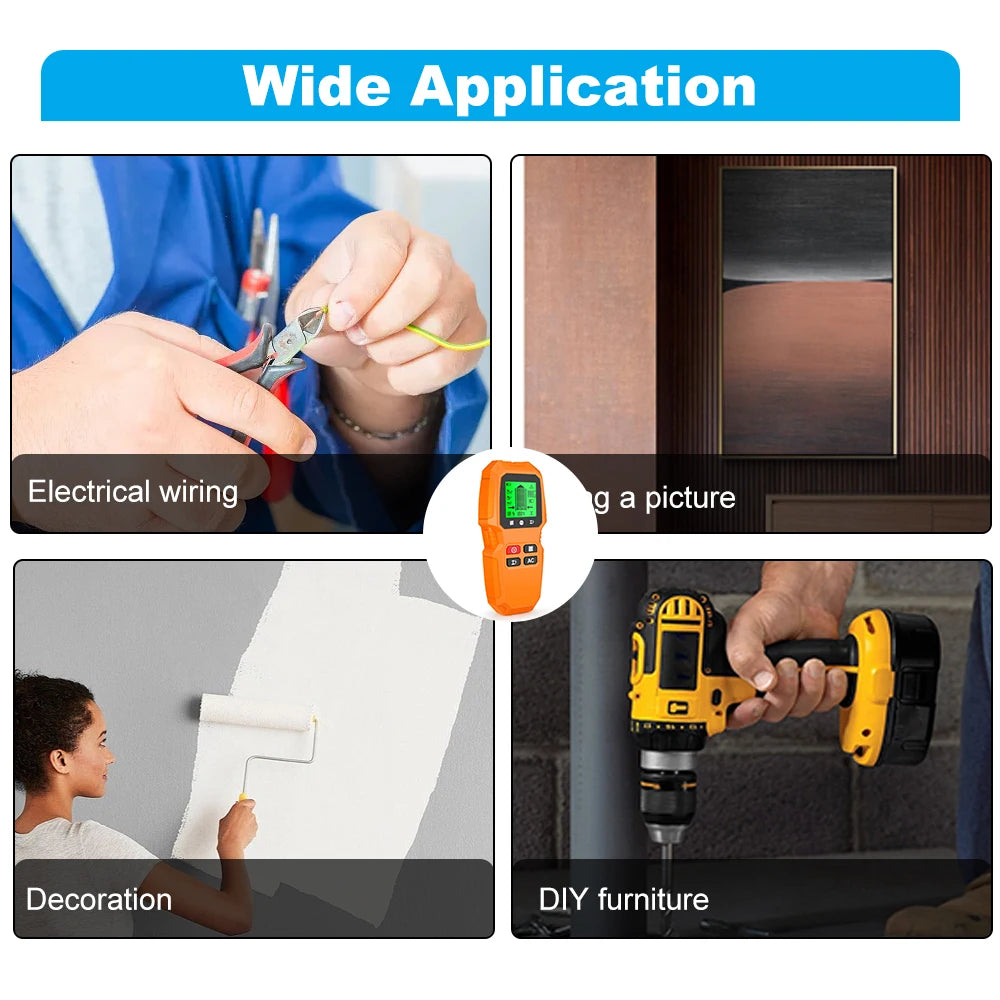 Wall Scanner 7 in 1 LCD Electronic Detector Metal Detector Testing Tools High Sensitivity Wall S - Automotive LED Light