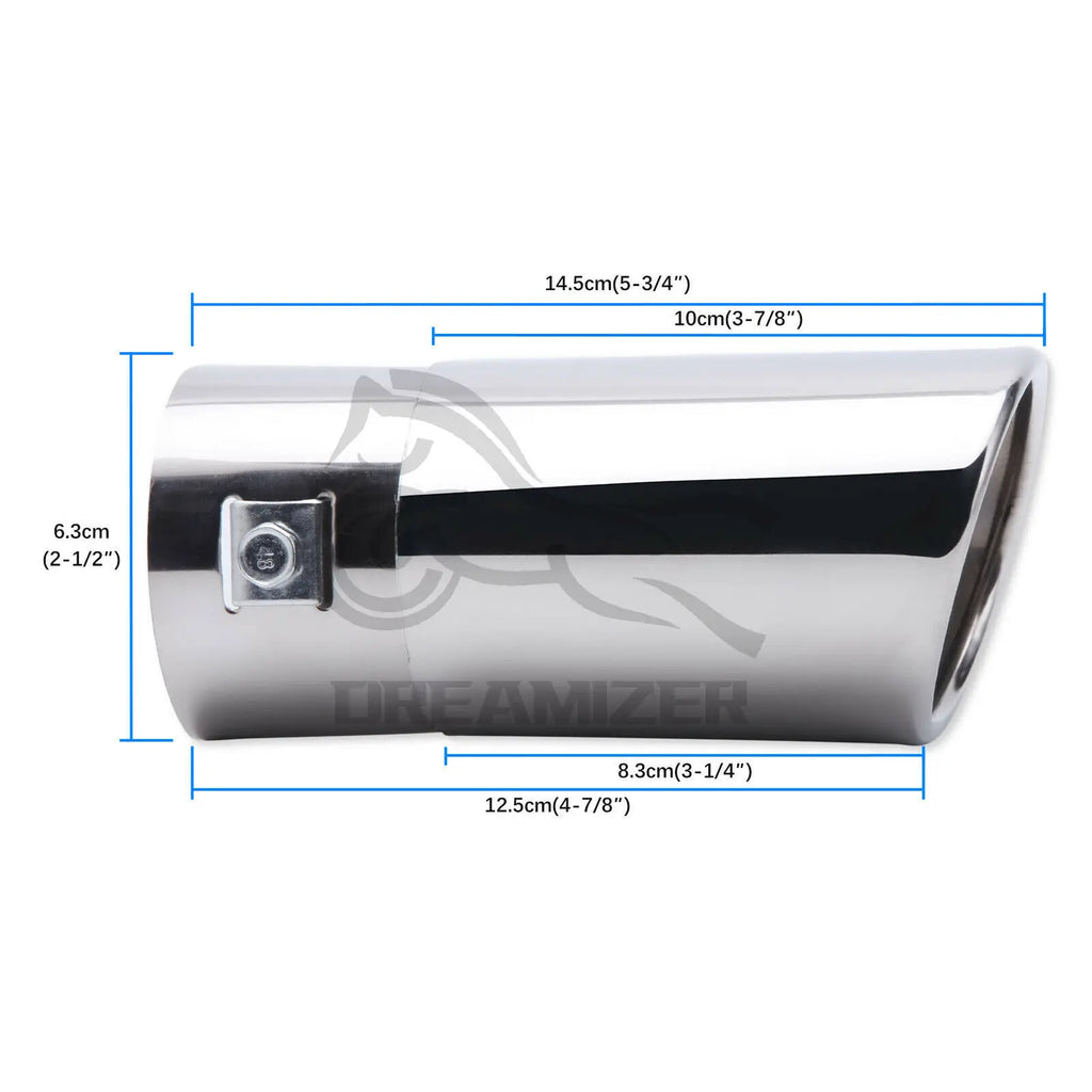 1Pcs Universal Stainless Steel Car Exhaust Tail Muffler Tip Pipe for Car-styling Decoration DIY  - Automotive LED Light