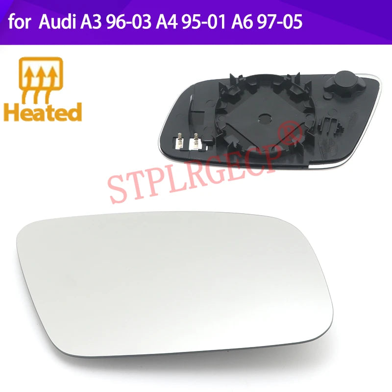 Stplrgecp Passenger Driver Side Left or Right Door Side Heated Wing Mirror Glass for Audi A4 A6 A3 - Automotive LED Ligh