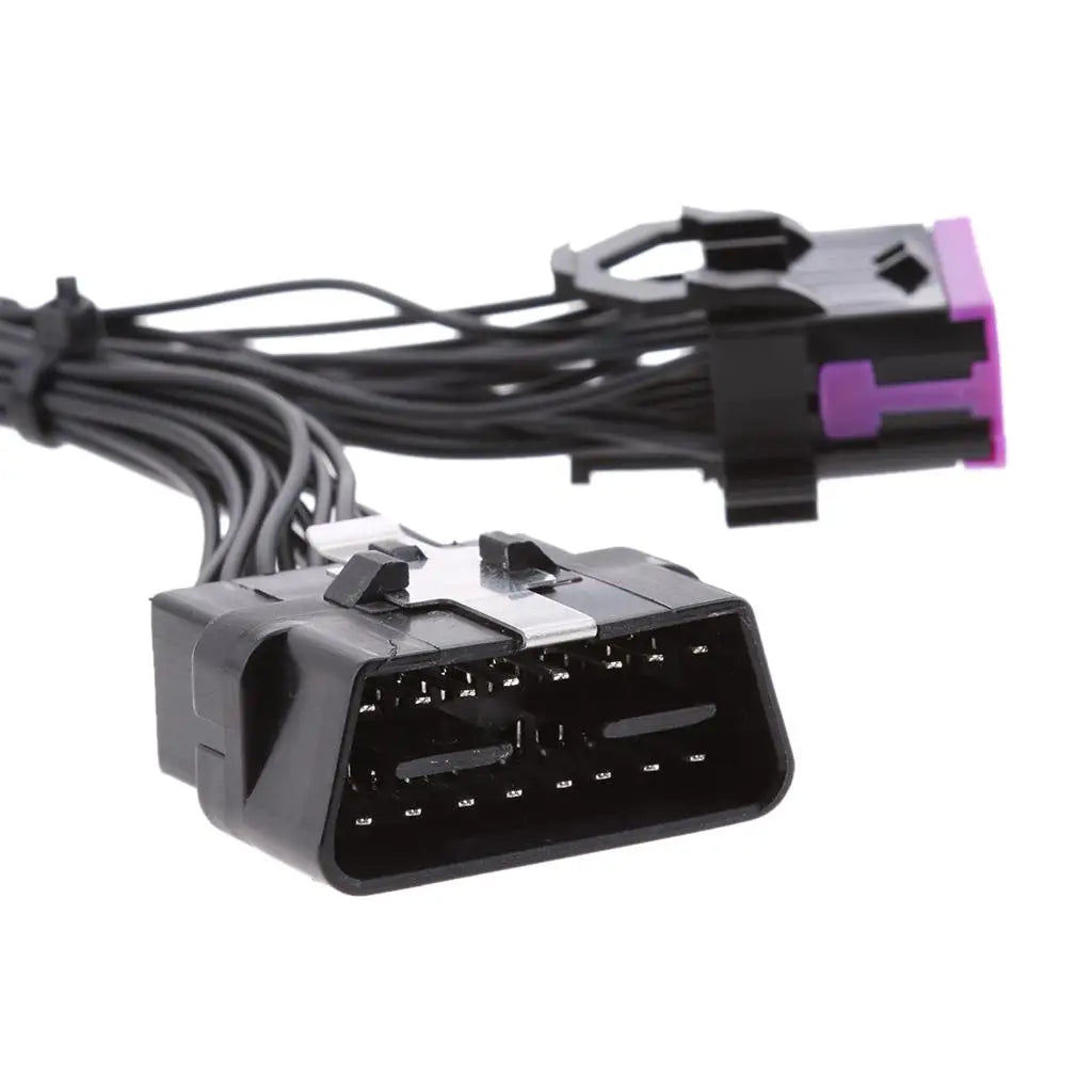 OBD2 Extension Cable Male to Dual Female OBDII Splitter Black Rubber Diagnostic Connector for Ve - Automotive LED Light