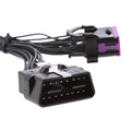 OBD2 Extension Cable Male to Dual Female OBDII Splitter Black Rubber Diagnostic Connector for Ve - Automotive LED Light