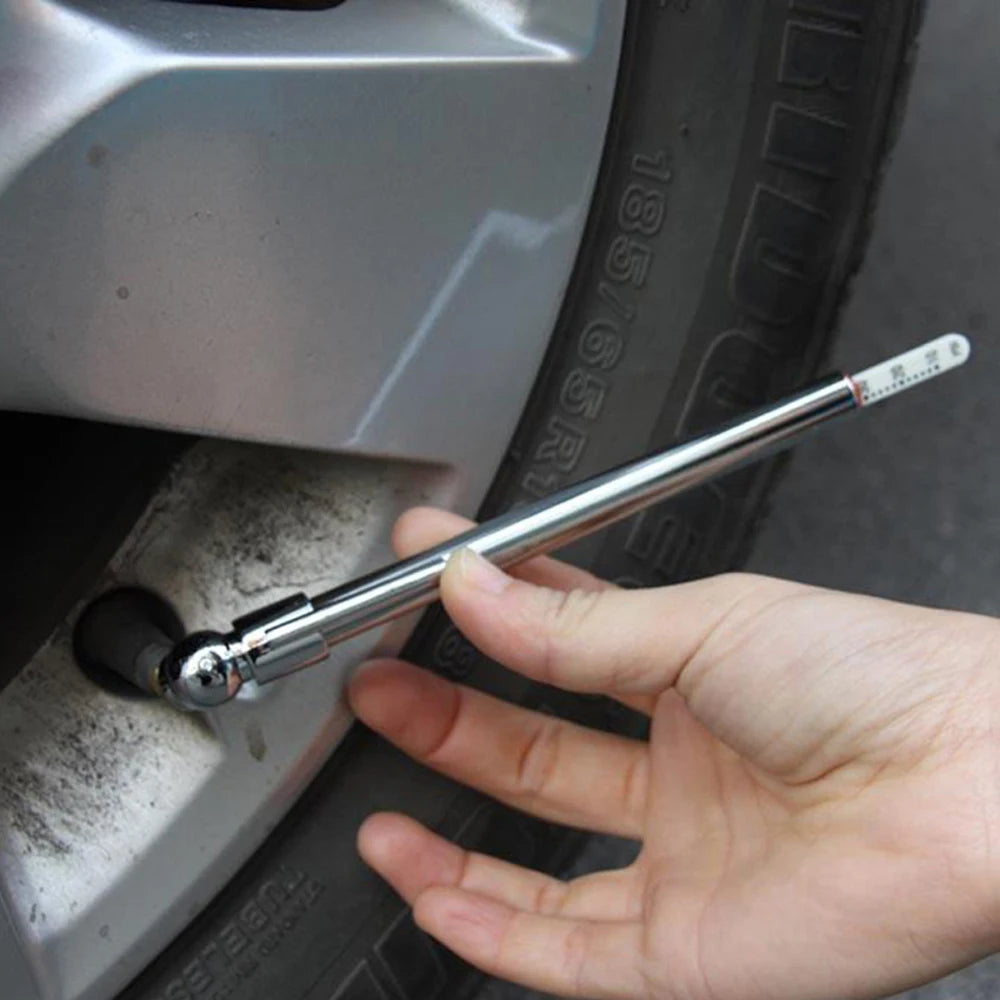 5-50 PSI Motorcycle Tire Pressure Gauge Test Pen Portable Meter Emergency Tools Electric Bicycle - Automotive LED Light
