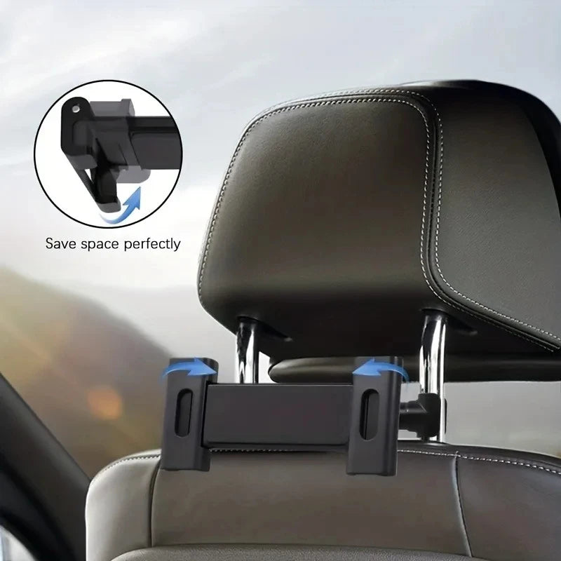 Car Tablet Holder, Headrest Mount Adjustable Stand Cradle Compatible With 5" To 12.9" Cell Phone - Automotive LED Light