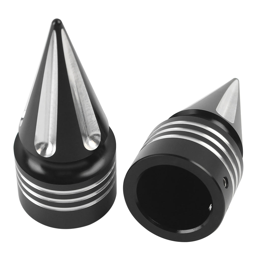 Motorcycle CNC Front Axle Nut Cover Cap Aluminum Black-Fit for Harley Sportster XL XG Touring FL - Automotive LED Light