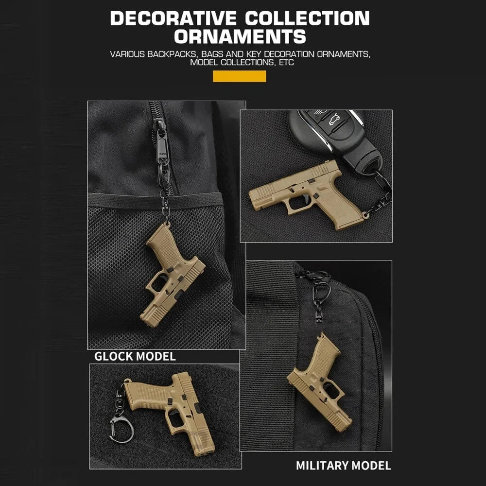 G45 Keyring Key Chain Ring Realistic Model Trend Toys Tactical Pistol Shape Men' for Mini G45 - Automotive LED Light