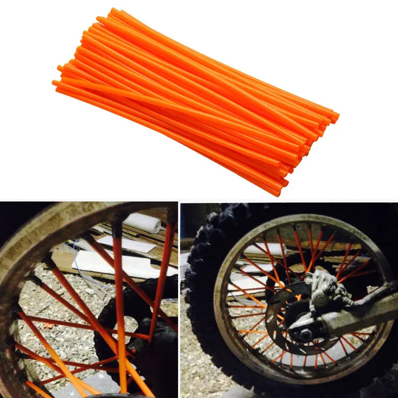36 Pieces Motocross Wheel Spoke Wraps Set Universal Covers for Dirt Bike Motorcycle Rim Skin for - Automotive LED Light