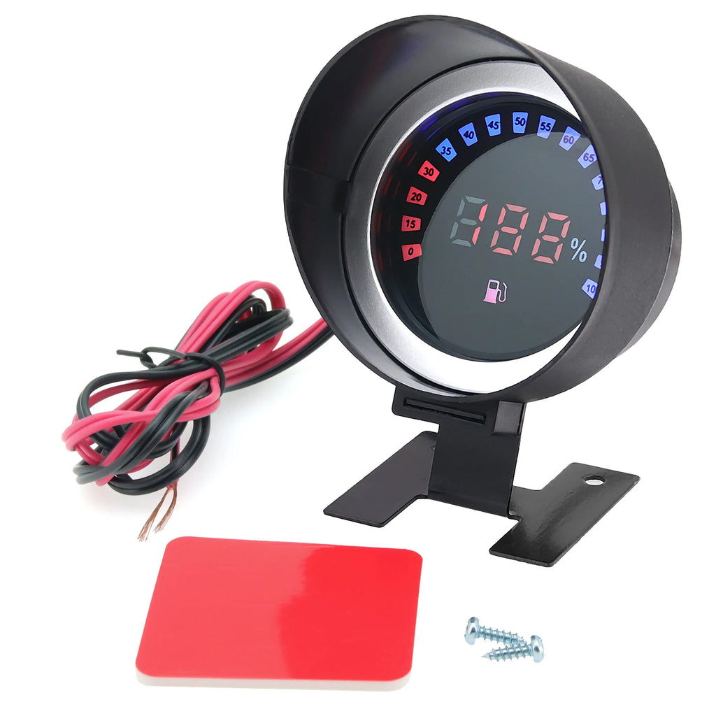 12V 24V Car Truck Fuel Level Gauge LCD Digital Car Gauge Meter For Truck Motorcycle Car Oil Tank - Automotive LED Light