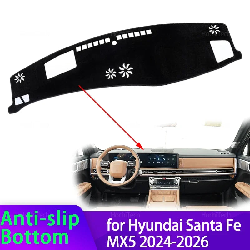 For Hyundai Santa Fe MX5 2024 2025 2026 Dashboard Cover Board Anti-Slip Mat Prot for Hyundai MX5 - Automotive LED Light