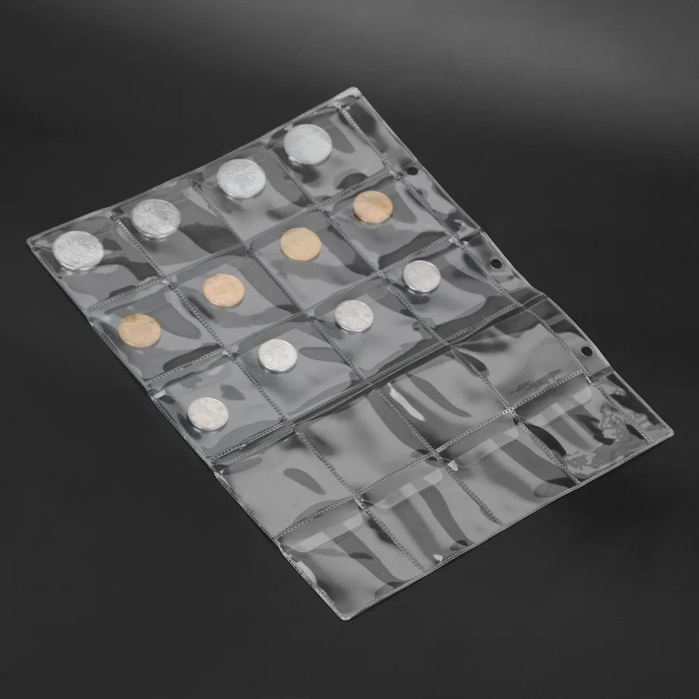 Collection Money Album Case Classic Coin Holder Sheet Mini Penny Coin Storage Albums 20/30/42 Po - Automotive LED Light