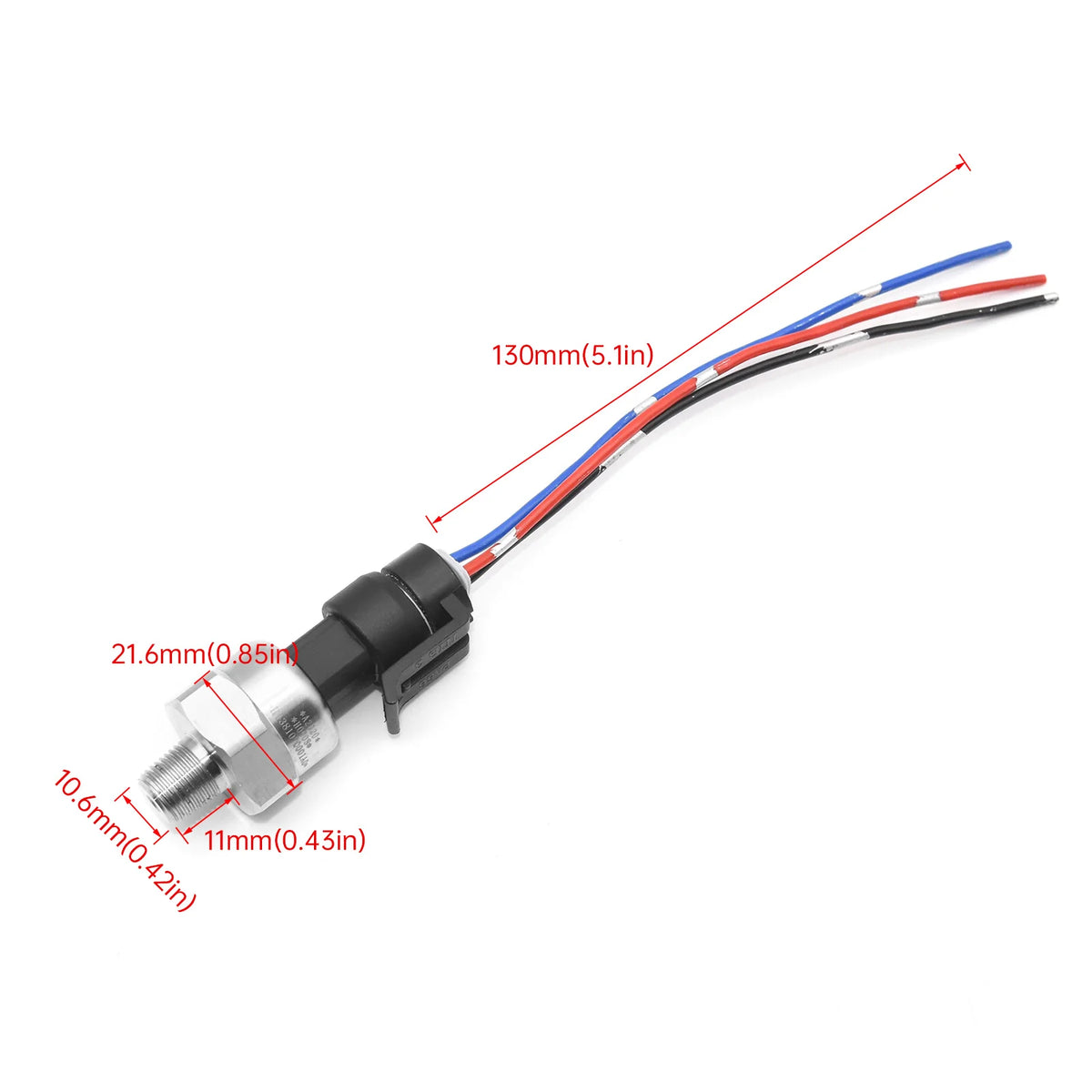 145Psi / 215Psi/ 300Psi/500Psi Oil Pressure Transducer Transmitter Sensor Stainless Steel 1/8 NP - Automotive LED Light