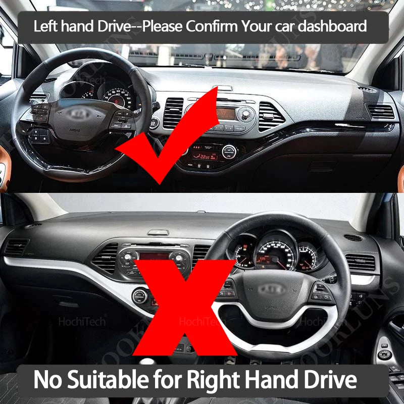 For Kia Picanto Morning TA 2012 2013 2014 2015 2016 High Quality Dashboard Mat Dashmat Cover Pad - Automotive LED Light
