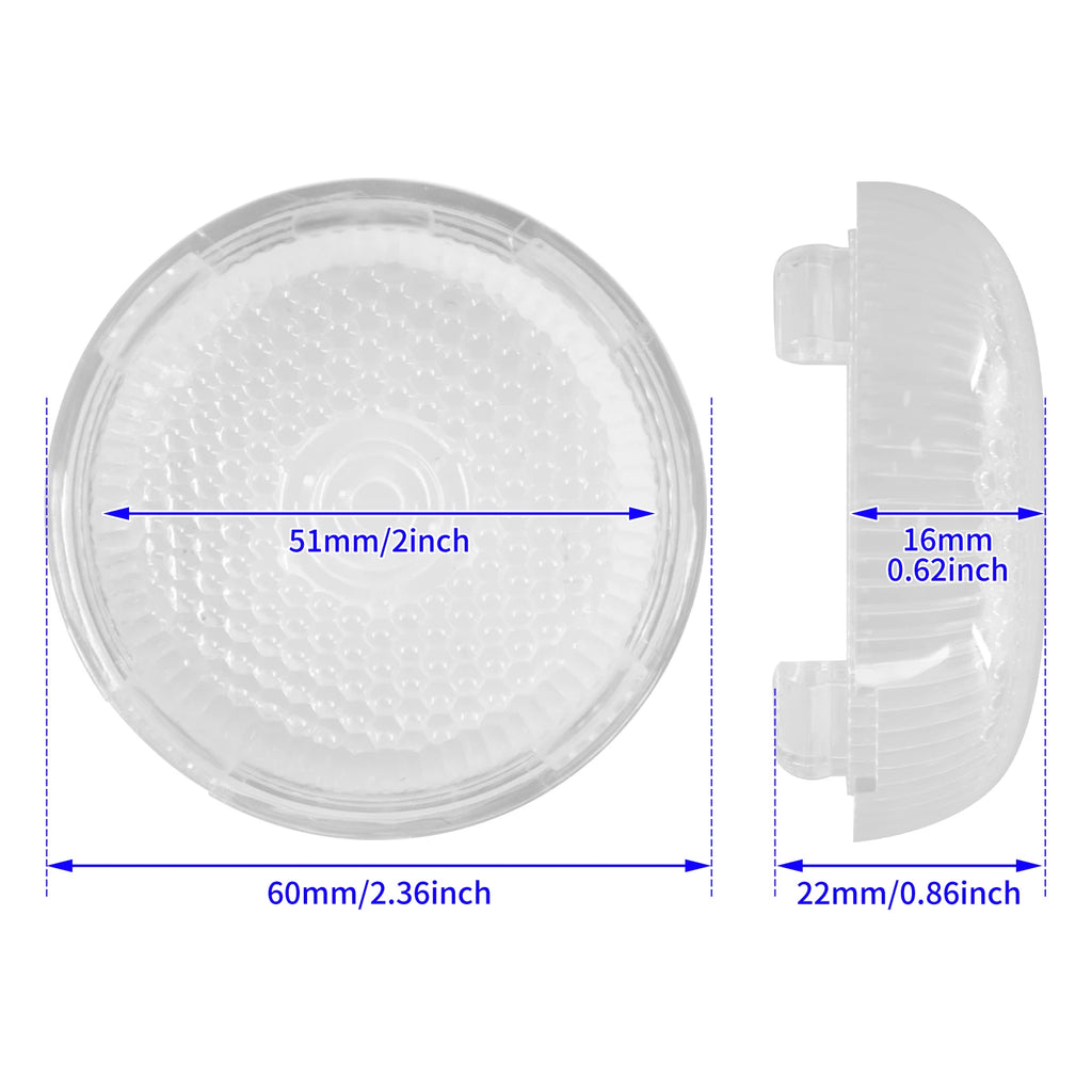 2Pcs Motorcycle Front Rear Turn Signal Lens Cover Clear Light Cap For Harley Sportster XL 1200 8 - LED Motorcycle Light