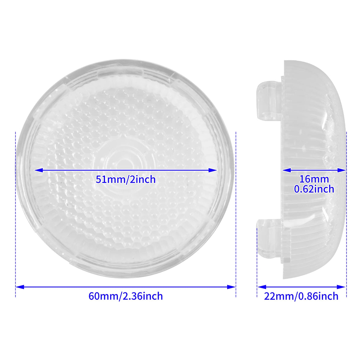 2Pcs Motorcycle Front Rear Turn Signal Lens Cover Clear Light Cap For Harley Sportster XL 1200 8 - LED Motorcycle Light