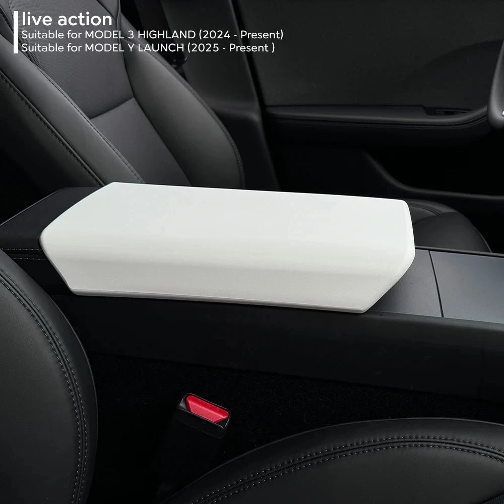 for Tesla Model 3 Highland 2024 TPE Soft Case Car Center Console Arm Rest Lid Auto Central Armre - Automotive LED Light