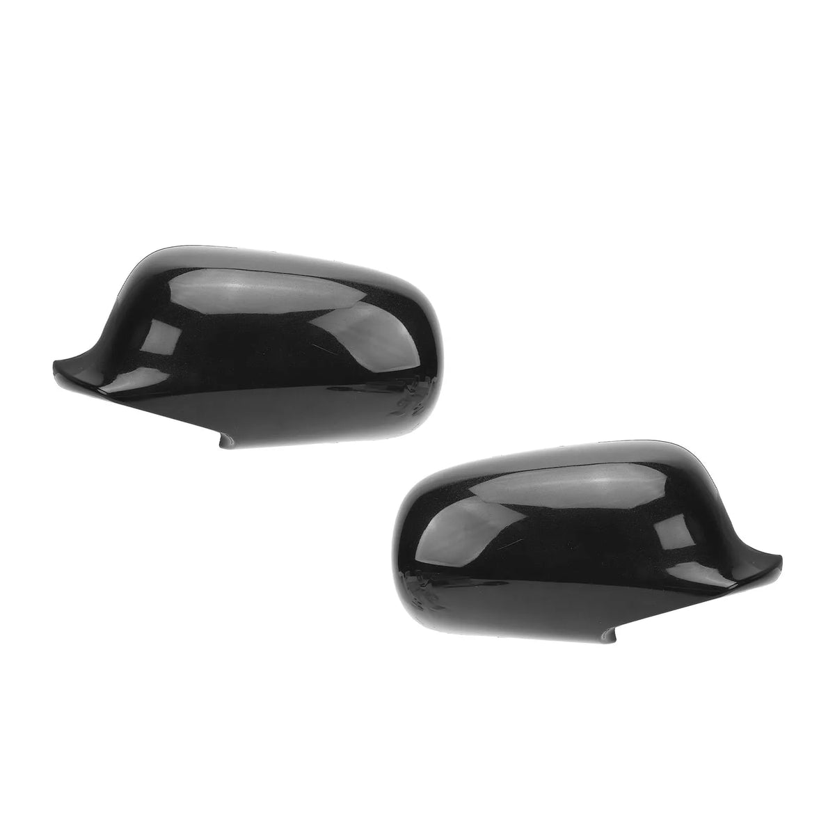 1Pc Car Mirror Cover Stylish Exterior Rear View Mirror Housing Glossy Black Door Wing Mirror Cap - Automotive LED Light
