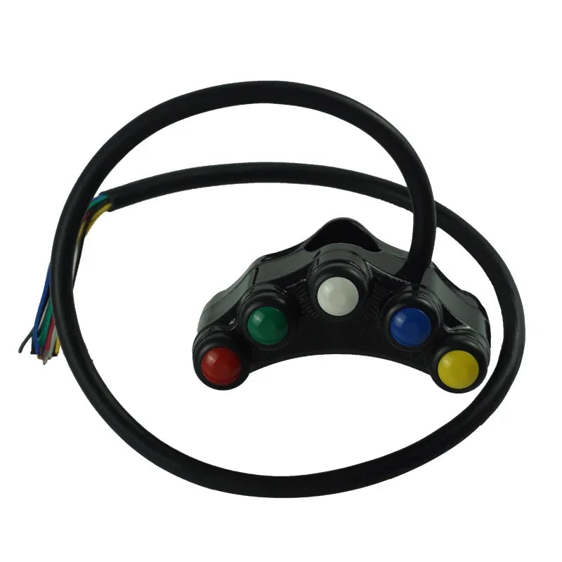 Universal Aluminum 7/8" 22mm Motorcycle Handlebar Switch Turn Signal Headlight Fog Light Horn ON - LED Motorcycle Light