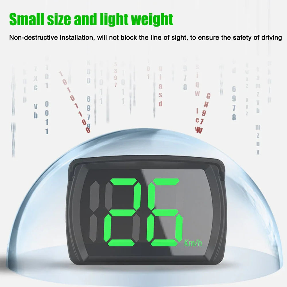 Y03 GPS Head Up Display Car Speedometer Universal GPS For HUD Big Font Digital Speed Gauge KMH M - Automotive LED Light