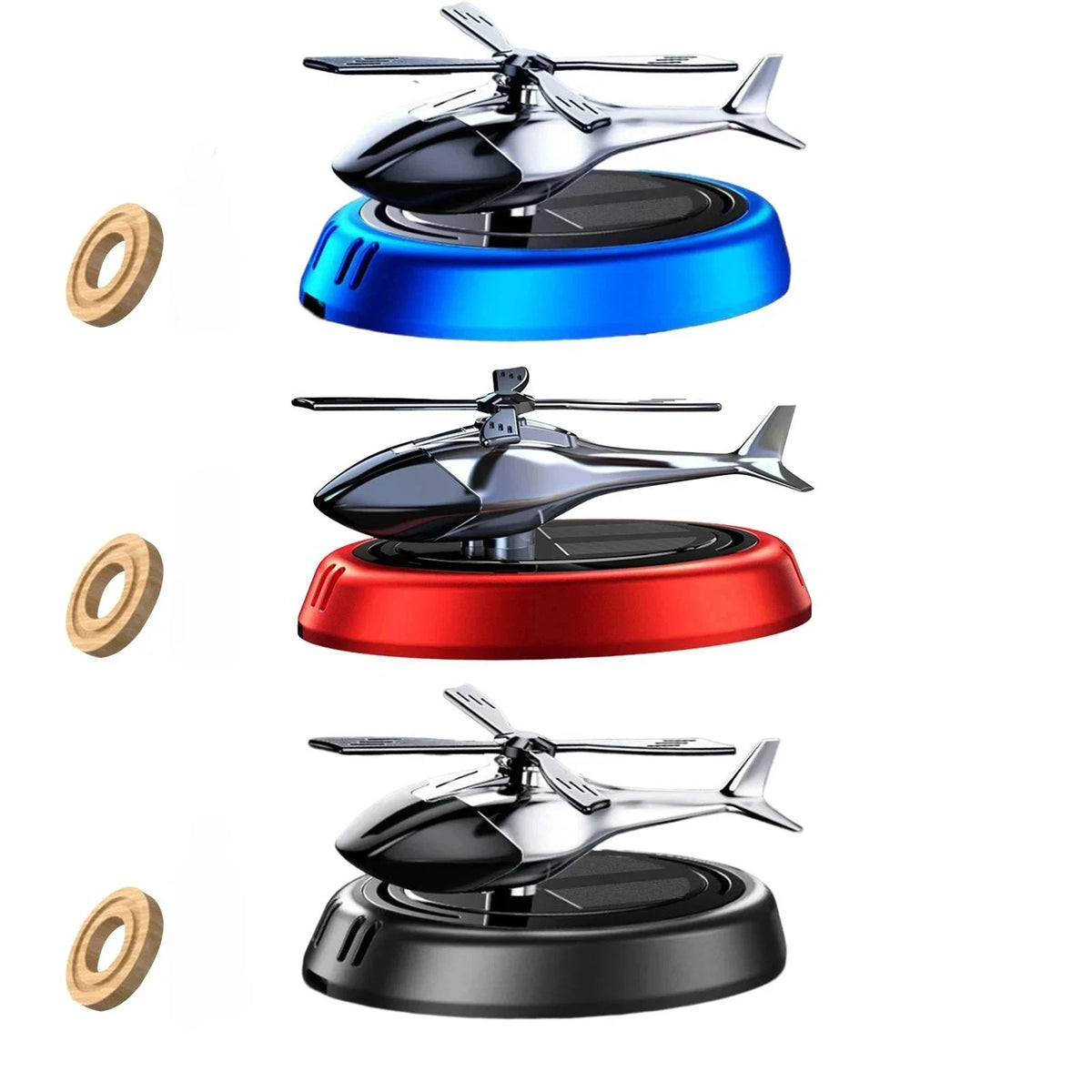 Rotating Aromatherapy Perfume Solar Car Air Freshener Perfume Helicopter Decor Interior Decor So - Automotive LED Light