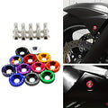10Pcs Universal M6 Car Modified Hex Fasteners Fender Washer JDM Bumper Engine Aluminum Concave S - Automotive LED Light